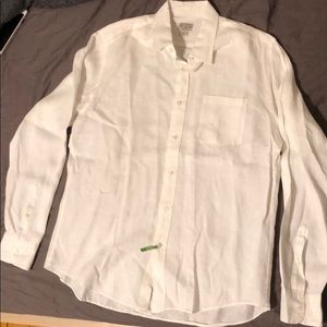 White linen button up